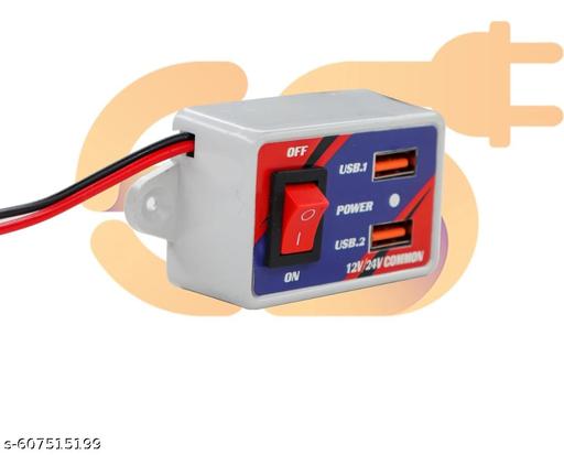 Palco Electronics Combo of 12V/24V With Dual USB Output | for Car, Bike, Truck - Design Fasion Store