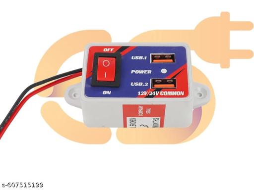 Palco Electronics Combo of 12V/24V With Dual USB Output | for Car, Bike, Truck - Design Fasion Store