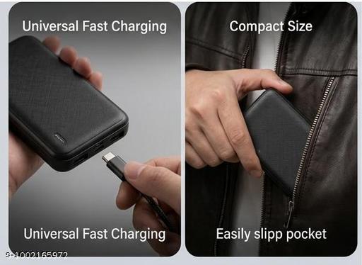 CLIPNGO 10000 mAh Compact Powerbank with Charging Cable & LED Indicator - Design Fasion Store