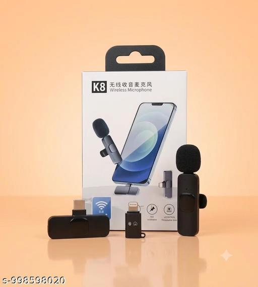 K8 Wireless Microphone with Type-C Receiver Reduction Lavalier Mic...dd - Design Fasion Store
