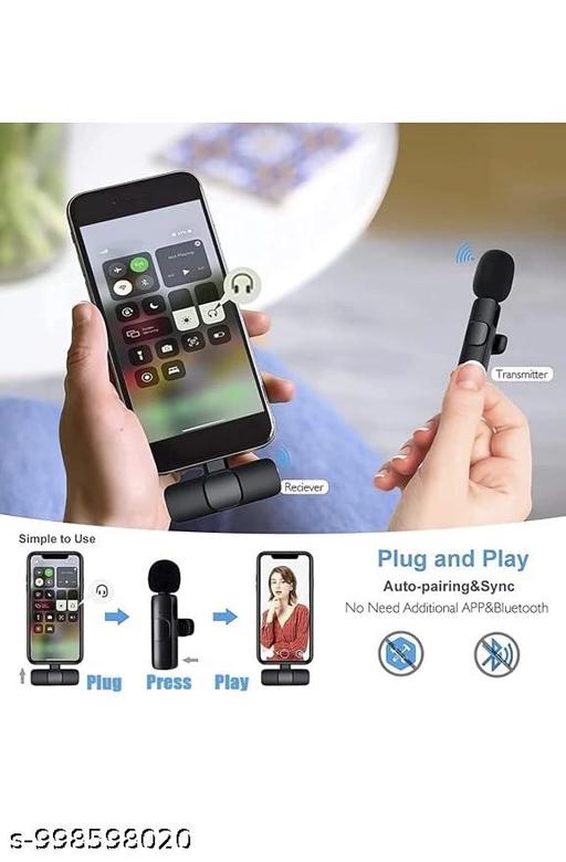 K8 Wireless Microphone with Type-C Receiver Reduction Lavalier Mic...dd - Design Fasion Store