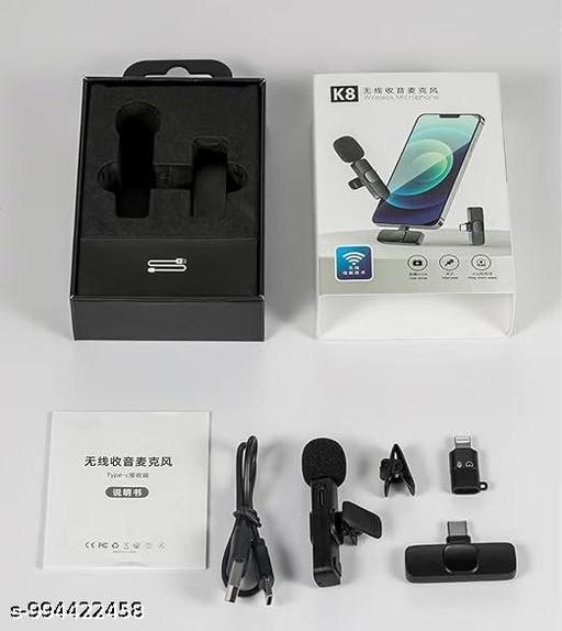K8 Collar Mic Wireless Microphone for  & Android Phone - Design Fasion Store