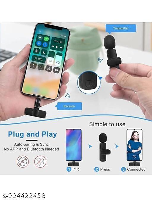 K8 Collar Mic Wireless Microphone for  & Android Phone - Design Fasion Store