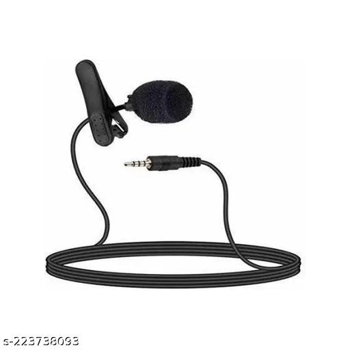 3.5mm Clip Microphone for YouTube | Collar Mike for Voice Recording | Lapel Mic Mobile, PC, Laptop, Android Smartphones, Camera Microphone (Black) - Design Fasion Store