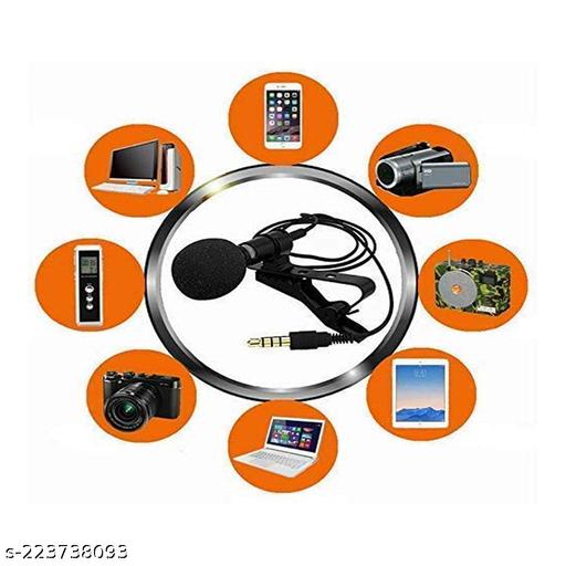 3.5mm Clip Microphone for YouTube | Collar Mike for Voice Recording | Lapel Mic Mobile, PC, Laptop, Android Smartphones, Camera Microphone (Black) - Design Fasion Store