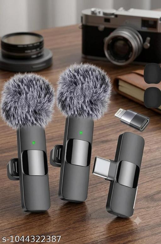 Best quality mic K9 furry Mic Furry Lavalier Dual Wireless Microphone Quick Plug and Use for YouTube Recording Video, Collar - Design Fasion Store