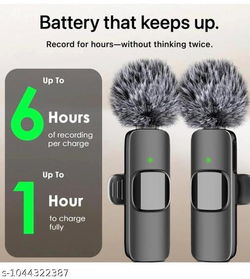 Best quality mic K9 furry Mic Furry Lavalier Dual Wireless Microphone Quick Plug and Use for YouTube Recording Video, Collar - Design Fasion Store