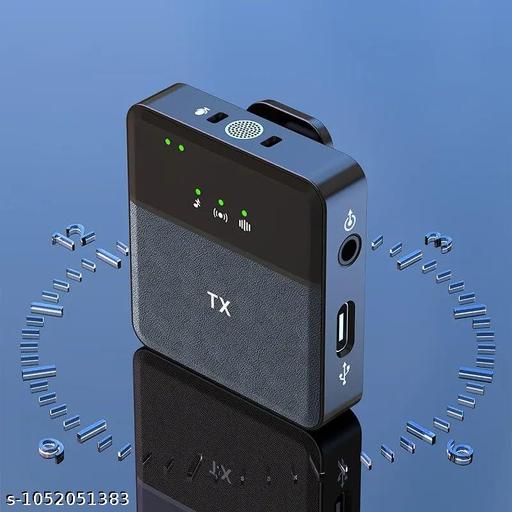 SX9 Wireless Microphone for PC/, All Smartphones & Camera Collar mic (2 Microphones 1 Receiver) Ultra-Long Life 360 °  Reduction HD Radio Double vlog/Live/Video Recording - Design Fasion Store