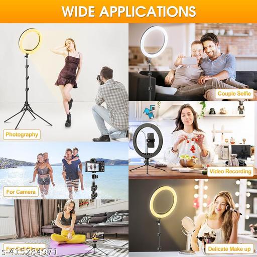 26cm Ring Light Studio Mobile Selfie Light with Stand 7 Feet Tripod - Design Fasion Store