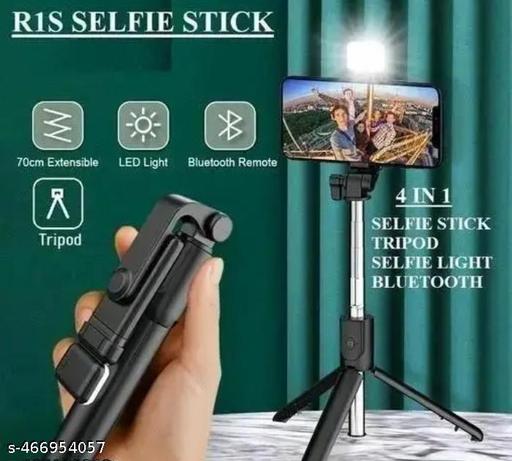 3-in-1 Multifunctional Bluetooth Extendable Selfie Sticks with Flash, Detachable Wireless Remote Tripod Stand for Mobile Phones (Black) - Design Fasion Store