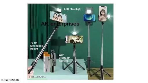 70cm Extendable 3 in 1 Selfie Stick Tripod with Bluetooth Remote Included and Rotatable - Design Fasion Store