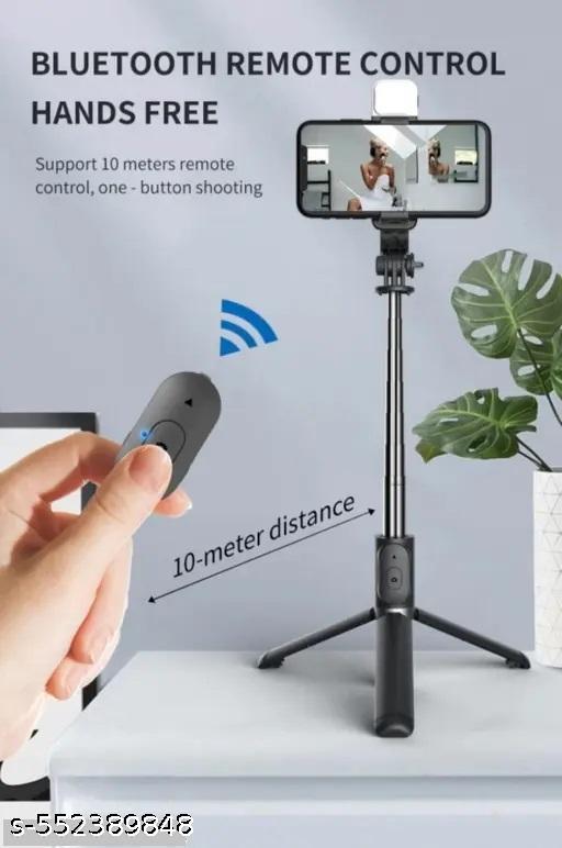 70cm Extendable 3 in 1 Selfie Stick Tripod with Bluetooth Remote Included and Rotatable - Design Fasion Store
