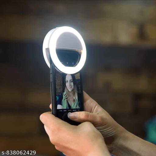 LED Ring Selfie Light Clip-On for Smartphone, Tablet & Laptop | 3 Brightness Levels | Rechargeable Fill Light for Selfies, Video Calls & Photography - Design Fasion Store