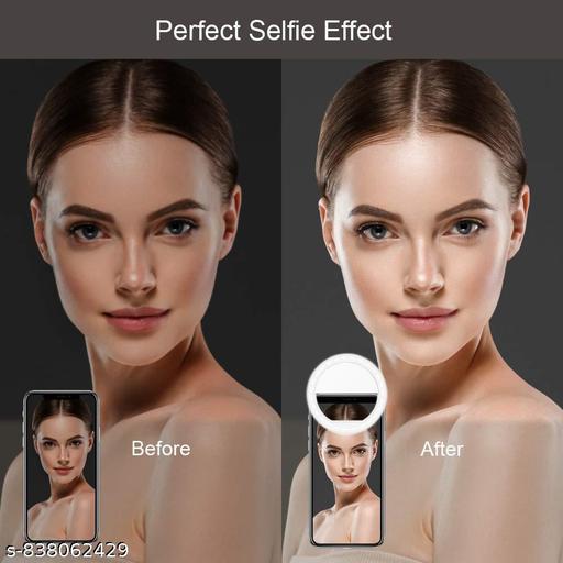 LED Ring Selfie Light Clip-On for Smartphone, Tablet & Laptop | 3 Brightness Levels | Rechargeable Fill Light for Selfies, Video Calls & Photography - Design Fasion Store