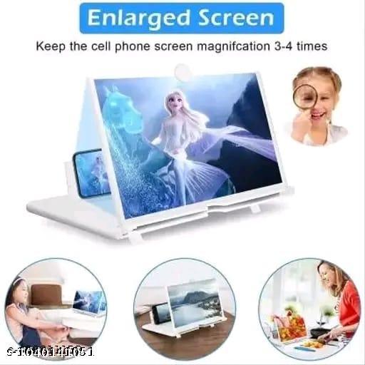 Foldable 12 Inch 3D HD Mobile Phone Screen Magnifier with Stand | Universal Smartphone Screen Enlarger - Design Fasion Store