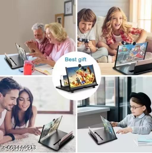 New 3D Mobile Phone Screen Mirroring Stand | HD Screen Magnifier for All Mobiles | Badi Screen par Movie dekhne wala Stand3D HD Mobile Screen Magnifier & Amplifier Stand | Foldable Phone Screen Enlarger for Movies & Videos | Eye Protection Display for All Smartphones - Design Fasion Store