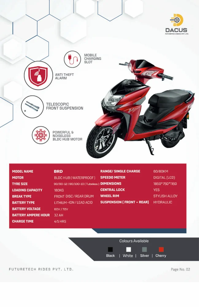 Dacus BRD ELECTRIC SCOOTER - Design Fasion Store