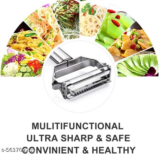  2 in 1 Stainless Steel Julienne & Vegetable Peeler – Dual‑Blade Slicer, Ergonomic Hand Grip, Kitchen Gadget - Dropgadgets 