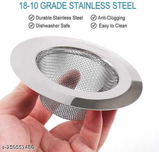 SHIV STAINLESS STEEL SINK JALI SINK DRAINER MESH FOR KITCHEN BASIN 4INCH (PACK OF 1) - Dropgadgets 