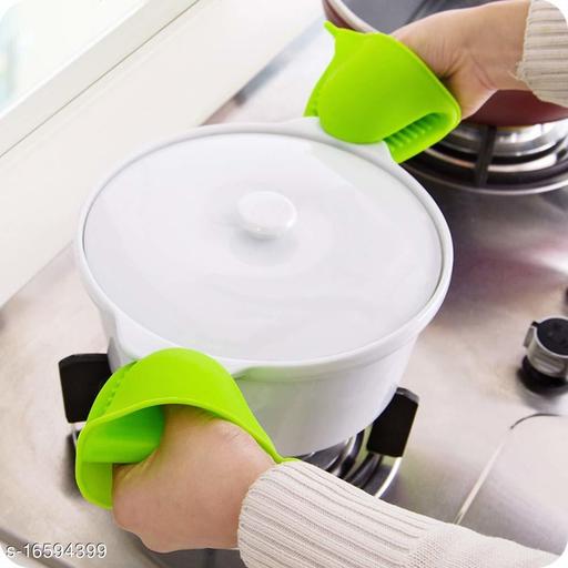 Set of 2 Silicone Pinch Grip Mitten Oven Mitt Gripper Grip Kitchen Potholder Utensil Tool(MULTI  COLOR) - Dropgadgets 