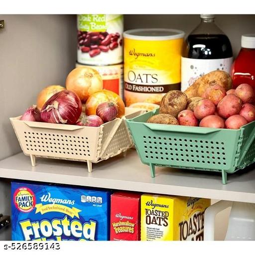 PACK OF 1 , Plastic Collapsible Colander - Foldable Drain Basket with Resting Feet - Kitchen Food Strainer for Pasta, Fruit, Vegetables - Space-Saving, BPA-Free, Dishwasher Safe (Pack Of 1 , Multicolor) - Dropgadgets 