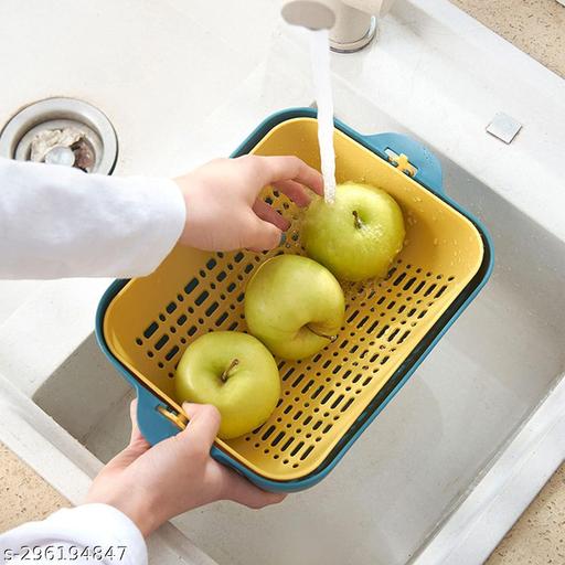 Multipurpose Washing & Draining Bowl | Innovative Kitchen Tool | Vegetable & Fruit Washing Strainer |  Smart Food Strainer with Peeler | - Dropgadgets 