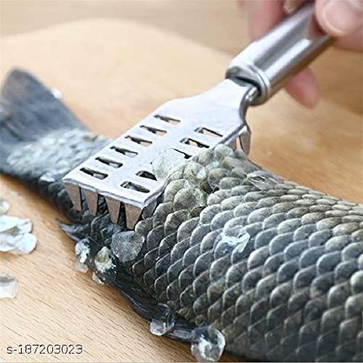 Steel Fish Scale Remover Scraper Stainless Steel Fish Cutting Tools Sawtooth Easily Remove Fish Scales-Cleaning Brush Scraper(Pack Of 1) - Dropgadgets 