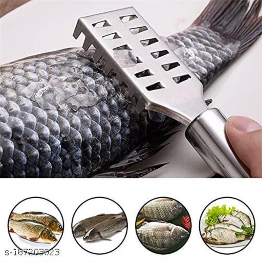 Steel Fish Scale Remover Scraper Stainless Steel Fish Cutting Tools Sawtooth Easily Remove Fish Scales-Cleaning Brush Scraper(Pack Of 1) - Dropgadgets 