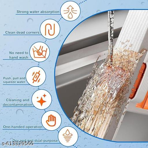 (1-Pcs) Mini Mop Foldable Desktop Mop for Kitchen Multi-Functional - Retractable, Wet & Dry Use, Suitable for Kitchen, Living Room, Bathroom, Car Glass - Plastic Material, Ideal for Home Cleaning, Kitchen Cleaning Tool|Compact Design|Durable Plastic - Dropgadgets 