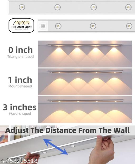 Under Cabinet Lights LED PACK OF 1 Motion Sensor Indoor, USB Rechargeable ,3 Light Modes Stepless Dimming Hill Light, 6500K Night Light for Closet Cabinet Kitchen Wardrobe (15.74in/40cm) - Dropgadgets 