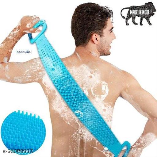 Body Bath "Scrubber For Men" & "Women" "Belt For Shower", "Easy To Clean" "Silicone" "Bathing" "Exfoliating" "Back "Scrubber Belt" "(Pack of 1)"