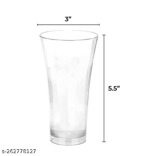 Unbreakable Plastic Glass Set of 12 PCS for Cocktail/Soft Drink/Cold Drink/Mocktail Soda/Juice/Water for Party Picnic Dining Table Serving Office Home Kitchen - Fluxx Kart