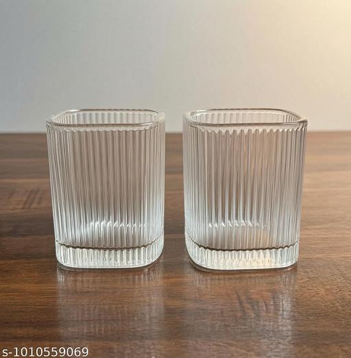 Six Juice Glass - Ribbed Square - Fluxx Kart