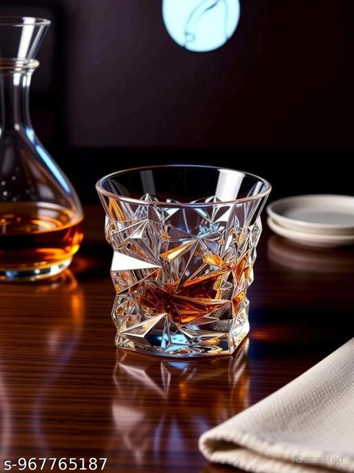 Premium Glasses for (2 pc.) Scotch Wine, Water, Parties, Bar, Restaurant Glass Whisky Glass  (325 ml Glass) - Fluxx Kart