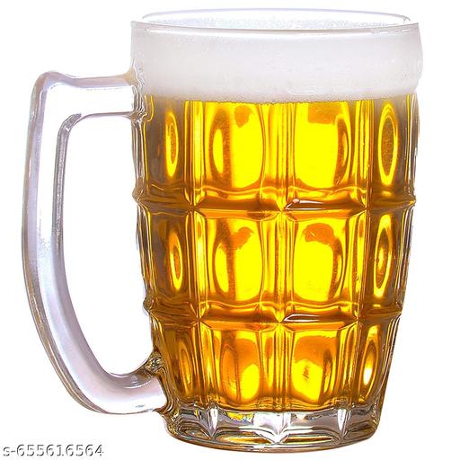 V Bright Italian Style Beer Glass mug for juice, falooda , mocktail ,400 ml set of 2( PACK OF 2) - Fluxx Kart