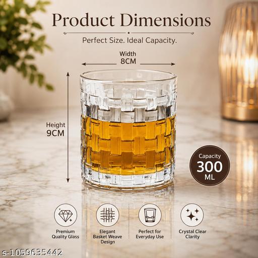 Six Whiskey Glass - Round Inter Lock - Fluxx Kart