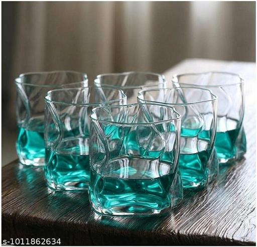 Six Whiskey Glass - Abstract Design Plain - Fluxx Kart