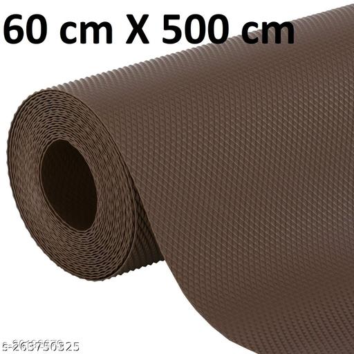 ElastPro ( 60 x 500 cm) EVA Anti Slip Super Strong Diamond Texture Shelf Liner for Kitchen Drawers, Refrigerator, Wardrobe and Cupboard Mat Cbrown - Fluxx Kart