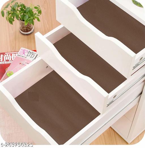 ElastPro ( 60 x 500 cm) EVA Anti Slip Super Strong Diamond Texture Shelf Liner for Kitchen Drawers, Refrigerator, Wardrobe and Cupboard Mat Cbrown - Fluxx Kart