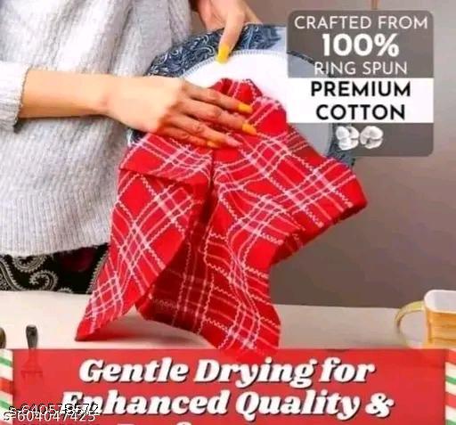 Cotton Kitchen Cloth/ Napkins 18×18 inch,for cleaning, Multipurpose Dish Towel,pack of 3 Pcs, Multicolour - Fluxx Kart