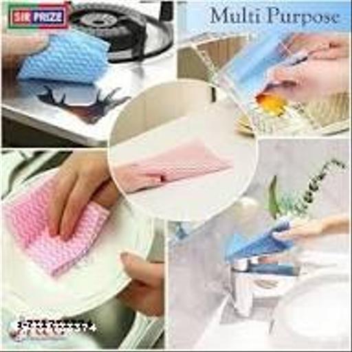 (7inch) Pack of 2 Multipurpose Kitchen Roll/Tissue/Towel Washable & Quick-Dry Non-Woven Super Absorbent Tissue Roll 80 Pulls in each roll - Fluxx Kart