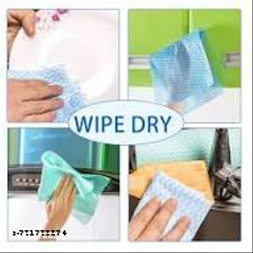 (7inch) Pack of 2 Multipurpose Kitchen Roll/Tissue/Towel Washable & Quick-Dry Non-Woven Super Absorbent Tissue Roll 80 Pulls in each roll - Fluxx Kart