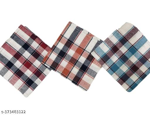 Set of 3 Check Style Kitchen and Cleaning Multipurpose Cloth | 100% Cotton | 21 x 21 Inch Guaranteed Exact Size (3 Pcs) - Fluxx Kart