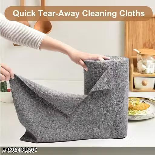  Microfiber Cleaning Cloth Roll | Kitchen Towel Roll | Cleaning Towels - Reusable and Washable Cloths for Kitchen, Washable and Reusable (20- Pack) 25 x 26 Cms (Pack of-1) - Fluxx Kart
