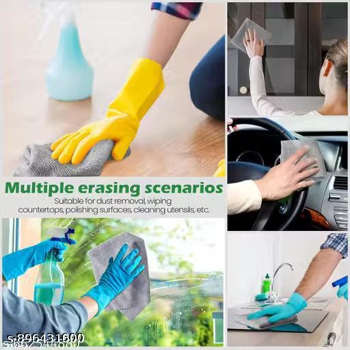  Microfiber Cleaning Cloth Roll | Kitchen Towel Roll | Cleaning Towels - Reusable and Washable Cloths for Kitchen, Washable and Reusable (20- Pack) 25 x 26 Cms (Pack of-1) - Fluxx Kart