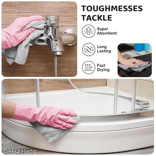  Microfiber Cleaning Cloth Roll | Kitchen Towel Roll | Cleaning Towels - Reusable and Washable Cloths for Kitchen, Washable and Reusable (20- Pack) 25 x 26 Cms (Pack of-1) - Fluxx Kart