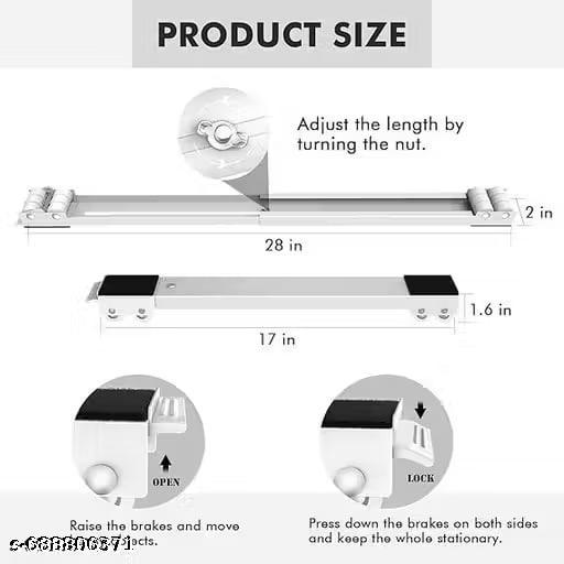 Furniture Lifter Tool Set Heavy Duty Trolley Furniture Mover Sliders Heavy Load Moving Wheels for Furniture Furniture Mover Lifter, Furniture Rollers Set for Home Appliance (WHITE) - Fluxx Kart