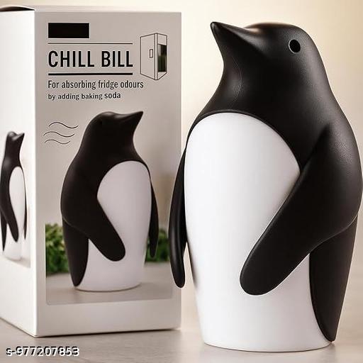 Chill Bill Silicone Fridge Deodorizer Penguin | Refrigerator & Freezer Odour Remover | Baking Soda Freshener | Reusable Food-Safe Non-Toxic Odor Eliminator for Kitchen Fridge Storage - Fluxx Kart
