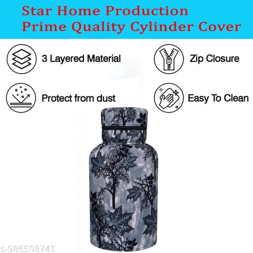 Designer LPG Cylinder Cover | Kitchen Cylinder Protector with Zipper | Pack of 1 - Fluxx Kart