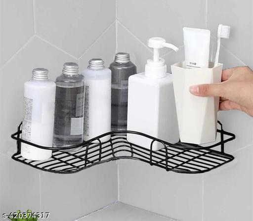 2 pis combo of the Self-Adhesive Metal Bathroom Corner Rack Storage Shelves Bathroom Shelf/Shelves Corner - Fluxx Kart